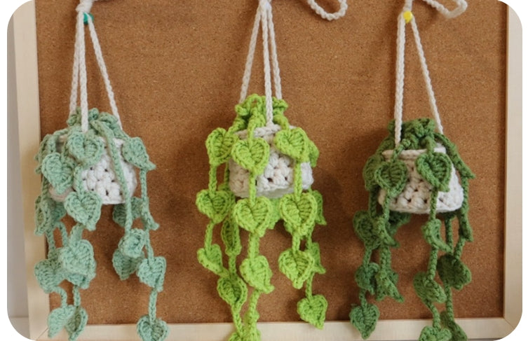Crochet Hanging Plant Car Accessory-cokocrochet