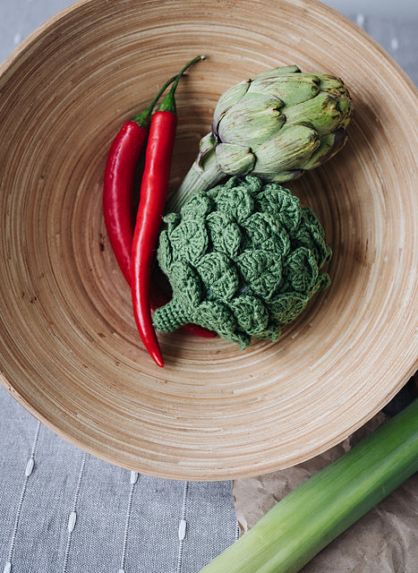 CROCHET PATTERN Artichoke | Eco-Friendly Sustainable Amigurumi Vegetable Food Montessori Waldorf Toy | PDF-cokocrochet