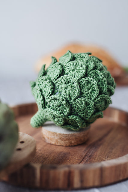 CROCHET PATTERN Artichoke | Eco-Friendly Sustainable Amigurumi Vegetable Food Montessori Waldorf Toy | PDF-cokocrochet